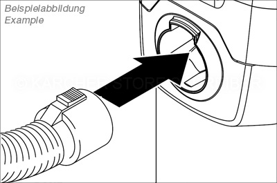 Collegamento del tubo flessibile di Kärcher sul dispositivo