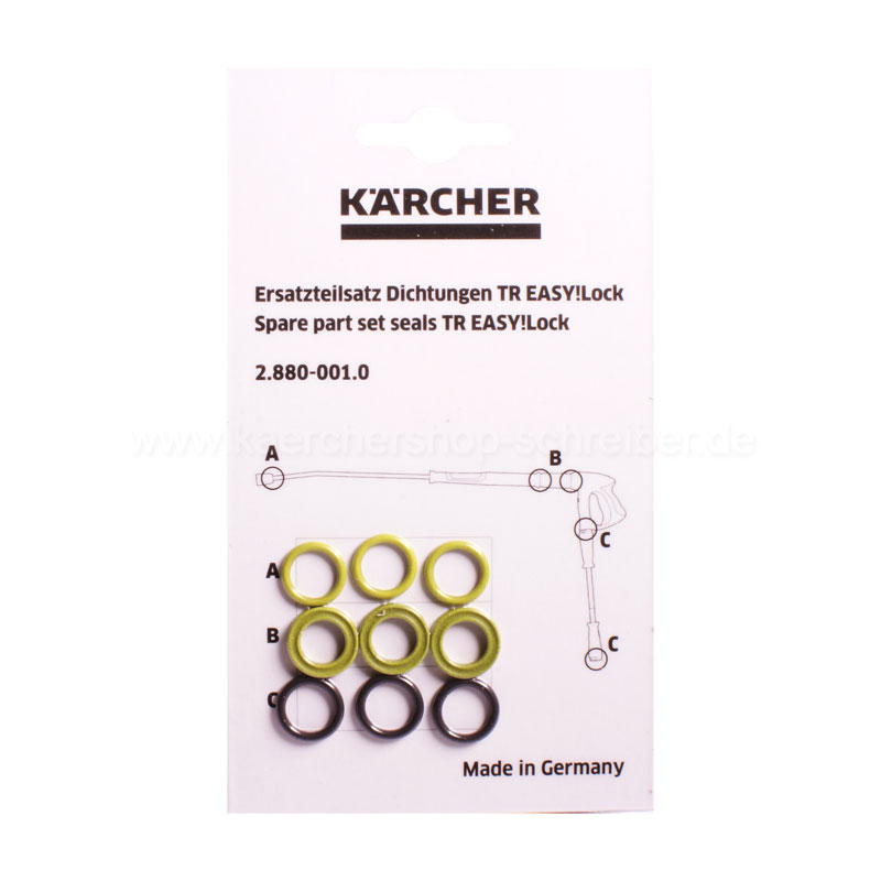 Karcher 'K' series Black 'C' Clip trigger hose NON OEM Free 'O' ring kit TR 