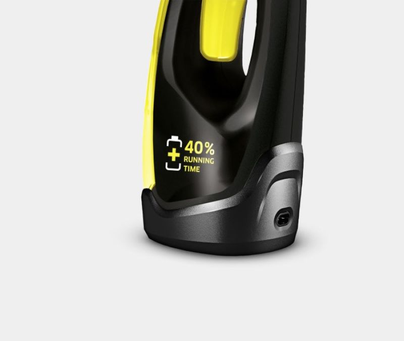 Kärcher Nettoyeur de Vitres WV 2 Black Edition, Autonomie de Batterie : 35  min, Affichage LED, 2 Raclettes, Pulvérisateur avec Microfibres, 20 ml